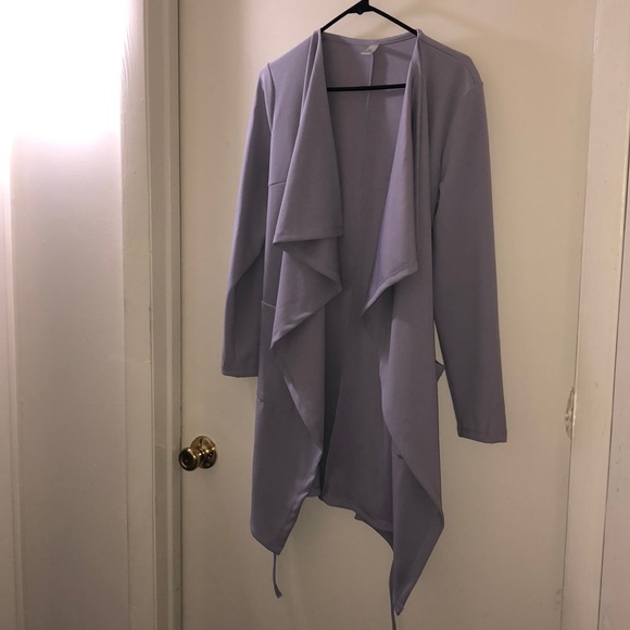 Romwe Watertfall Wrap Coat - Picture 2 of 4